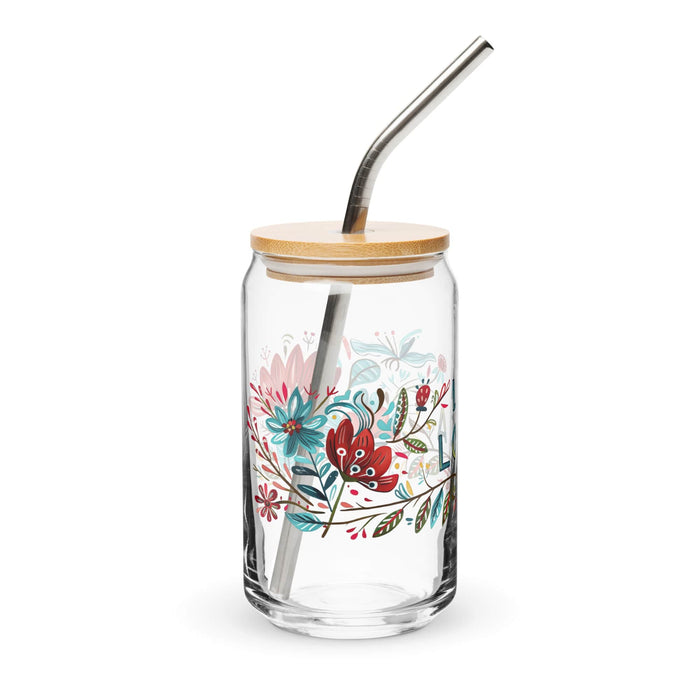 Pièce d'art exclusive La Loca en verre en forme de canette pour la maison, le bureau, le travail, la fierté mexicaine et espagnole, tasse cadeau, verre de calligraphie unique en son genre | L9