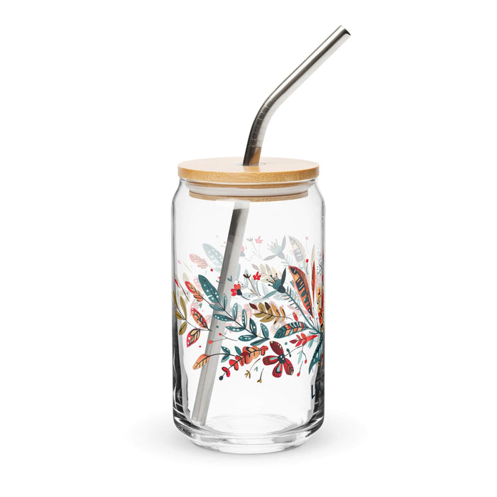 Pièce d'art exclusive La Loca en verre en forme de canette pour la maison, le bureau, le travail, la fierté mexicaine et espagnole, tasse cadeau, verre de calligraphie unique en son genre | L11