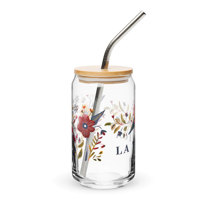 Pièce d'art exclusive La Toxica en verre en forme de canette pour la maison, le bureau, le travail, la fierté mexicaine et espagnole, tasse cadeau, verre de calligraphie unique en son genre | L12