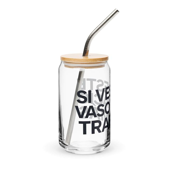 Si Ves Este Vaso Vacío, Trae Más Exklusives Kunstwerk, Dosenförmiges Glas, Homeoffice, Arbeit, mexikanischer und spanischer Stolz, Geschenktasse, einzigartiges Kalligraphieglas | S3