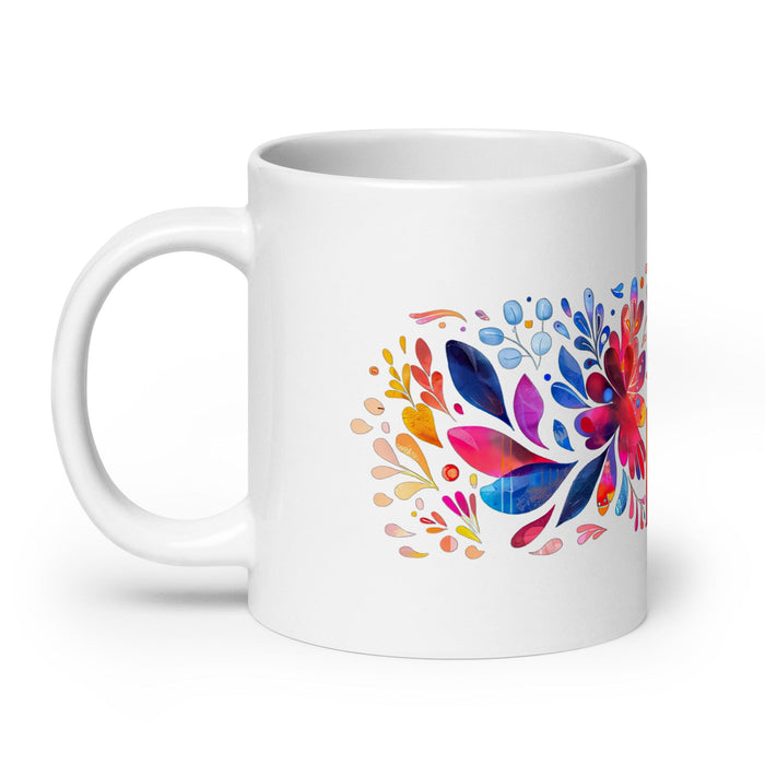 Candelaria Exclusive Name Art Piece Home Office Work Coffee Mug Mexican Spanish Pride Gift Cup One-Of-A-Kind Calligraphy White Glossy Mug | C1 Mexicada