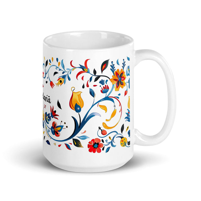 Candelaria Exclusive Name Art Piece Home Office Work Coffee Mug Mexican Spanish Pride Gift Cup One-Of-A-Kind Calligraphy White Glossy Mug | C10 Mexicada 15 oz