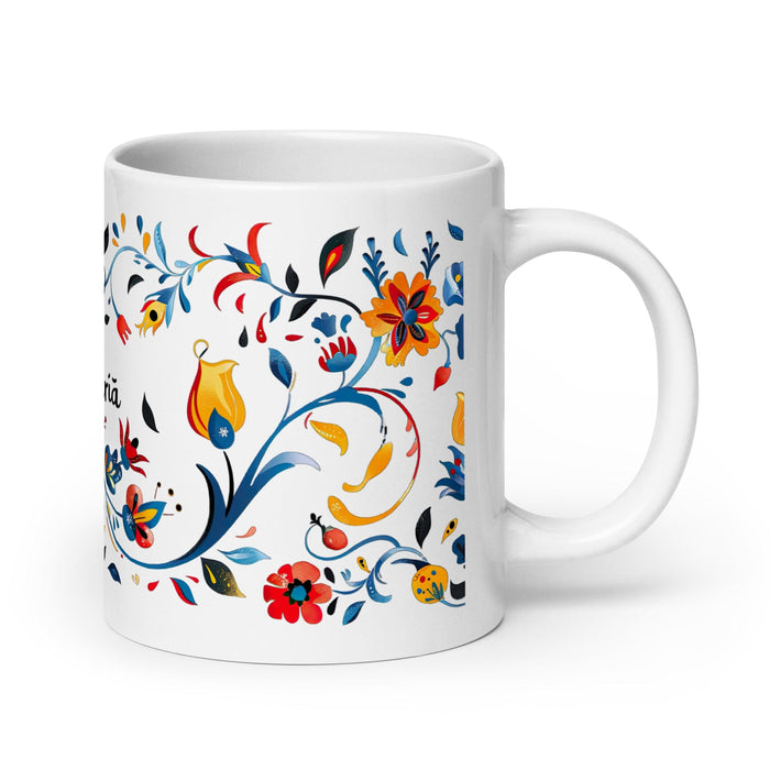 Candelaria Exclusive Name Art Piece Home Office Work Coffee Mug Mexican Spanish Pride Gift Cup One-Of-A-Kind Calligraphy White Glossy Mug | C10 Mexicada 20 oz