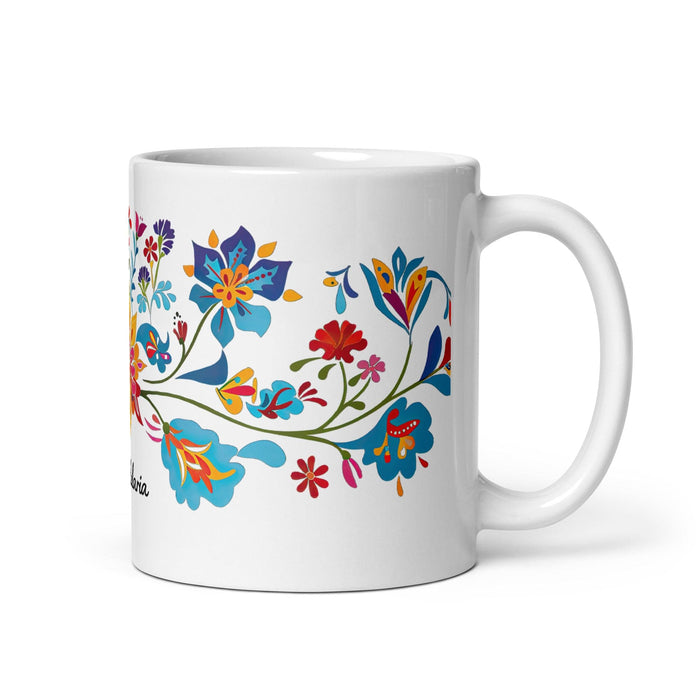 Candelaria Exclusive Name Art Piece Home Office Work Coffee Mug Mexican Spanish Pride Gift Cup One-Of-A-Kind Calligraphy White Glossy Mug | C14 Mexicada 11 oz