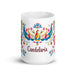 Candelaria Exclusive Name Art Piece Home Office Work Coffee Mug Mexican Spanish Pride Gift Cup One-Of-A-Kind Calligraphy White Glossy Mug | C18 Mexicada