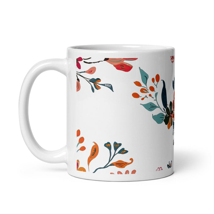 Candelaria Exclusive Name Art Piece Home Office Work Coffee Mug Mexican Spanish Pride Gift Cup One-Of-A-Kind Calligraphy White Glossy Mug | C24 Mexicada