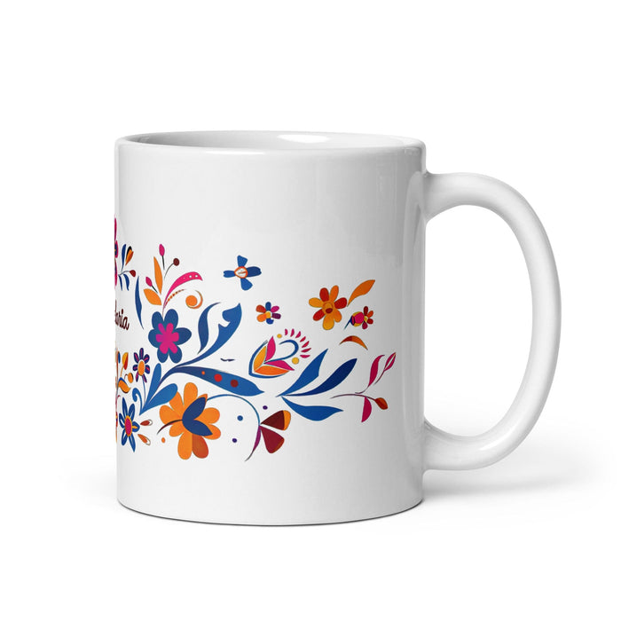 Candelaria Exclusive Name Art Piece Home Office Work Coffee Mug Mexican Spanish Pride Gift Cup One-Of-A-Kind Calligraphy White Glossy Mug | C6 Mexicada 11 oz