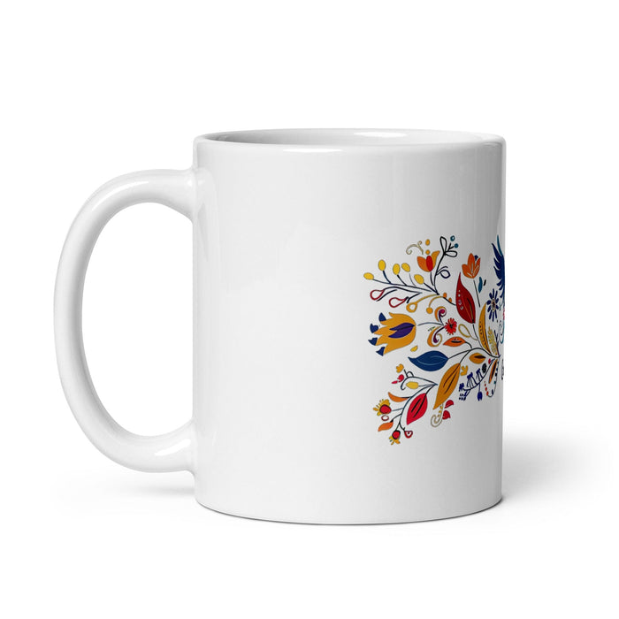 Candelaria Exclusive Name Art Piece Home Office Work Coffee Mug Mexican Spanish Pride Gift Cup One-Of-A-Kind Calligraphy White Glossy Mug | C9 Mexicada