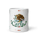 Carla Exclusive Name Art Piece Home Office Work Coffee Mug Mexican Spanish Pride Gift Cup One-Of-A-Kind Calligraphy White Glossy Mug | C1 Mexicada