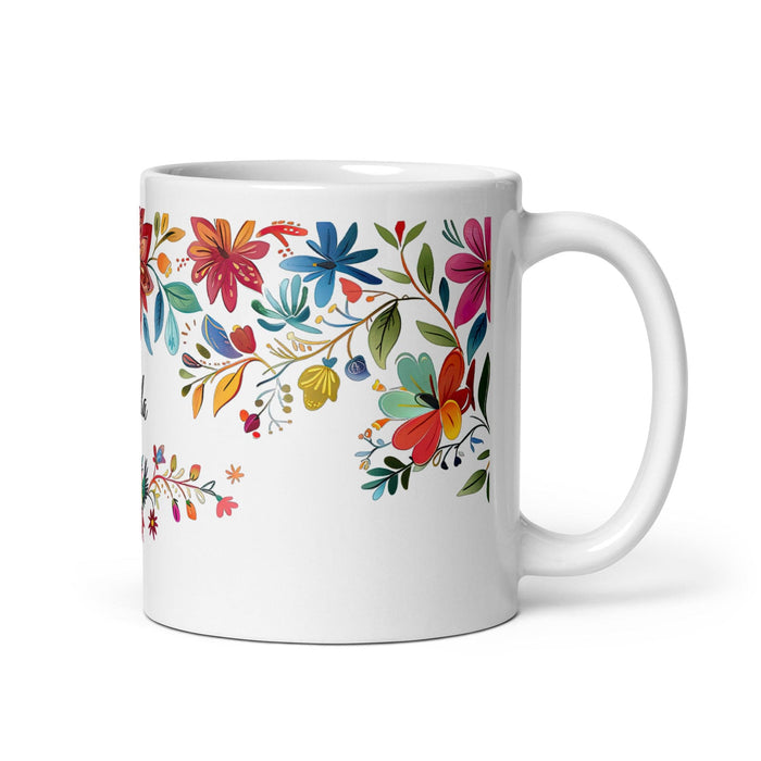 Carla Exclusive Name Art Piece Home Office Work Coffee Mug Mexican Spanish Pride Gift Cup One-Of-A-Kind Calligraphy White Glossy Mug | C4 Mexicada 11 oz