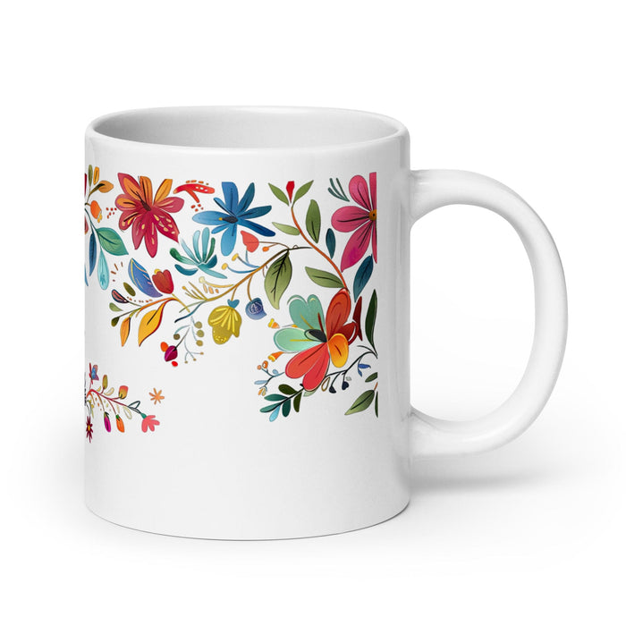 Carla Exclusive Name Art Piece Home Office Work Coffee Mug Mexican Spanish Pride Gift Cup One-Of-A-Kind Calligraphy White Glossy Mug | C4 Mexicada 20 oz