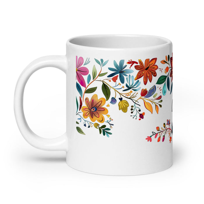 Carla Exclusive Name Art Piece Home Office Work Coffee Mug Mexican Spanish Pride Gift Cup One-Of-A-Kind Calligraphy White Glossy Mug | C4 Mexicada