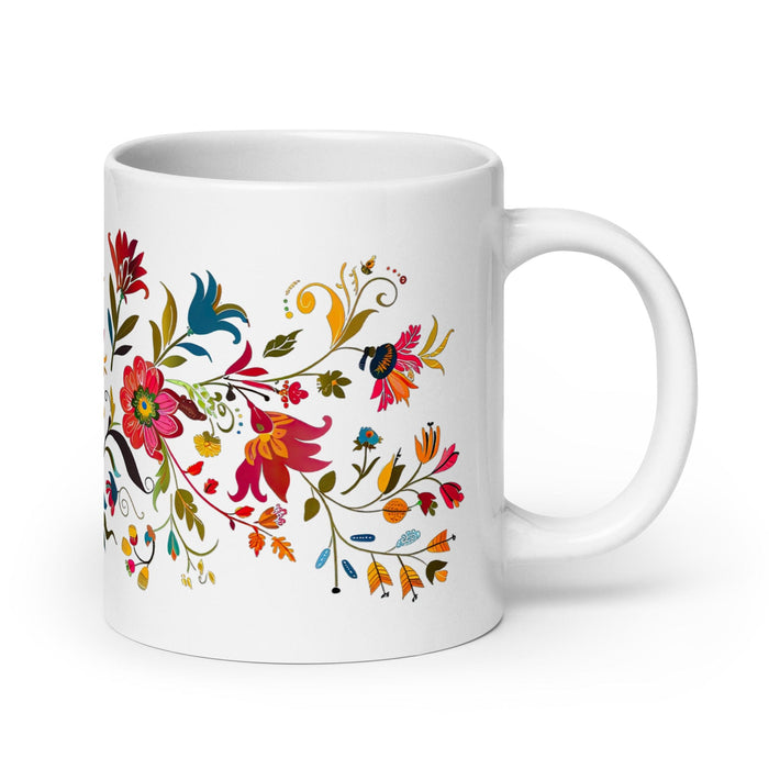 Carla Exclusive Name Art Piece Home Office Work Coffee Mug Mexican Spanish Pride Gift Cup One-Of-A-Kind Calligraphy White Glossy Mug | C5 Mexicada 20 oz