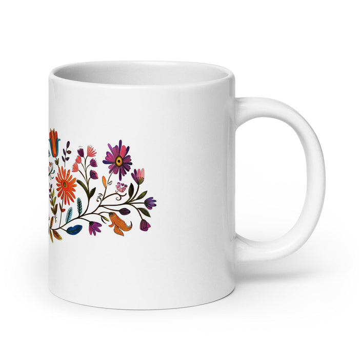 Carla Exclusive Name Art Piece Home Office Work Coffee Mug Mexican Spanish Pride Gift Cup One-Of-A-Kind Calligraphy White Glossy Mug | C7 Mexicada 20 oz