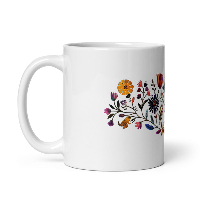 Carla Exclusive Name Art Piece Home Office Work Coffee Mug Mexican Spanish Pride Gift Cup One-Of-A-Kind Calligraphy White Glossy Mug | C7 Mexicada