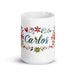 Carlos Exclusive Name Art Piece Home Office Work Coffee Mug Mexican Spanish Pride Gift Cup One-Of-A-Kind Calligraphy White Glossy Mug | C10 Mexicada