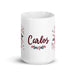 Carlos Exclusive Name Art Piece Home Office Work Coffee Mug Mexican Spanish Pride Gift Cup One-Of-A-Kind Calligraphy White Glossy Mug | C15 Mexicada