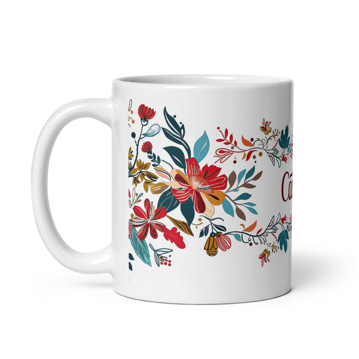 Carlos Exclusive Name Art Piece Home Office Work Coffee Mug Mexican Spanish Pride Gift Cup One-Of-A-Kind Calligraphy White Glossy Mug | C16 Mexicada