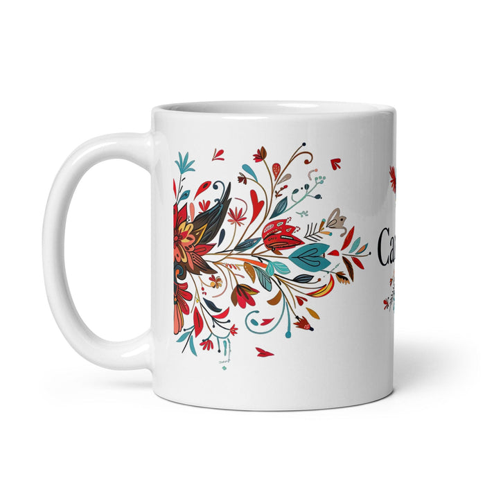 Carlos Exclusive Name Art Piece Home Office Work Coffee Mug Mexican Spanish Pride Gift Cup One-Of-A-Kind Calligraphy White Glossy Mug | C18 Mexicada