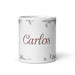 Carlos Exclusive Name Art Piece Home Office Work Coffee Mug Mexican Spanish Pride Gift Cup One-Of-A-Kind Calligraphy White Glossy Mug | C19 Mexicada