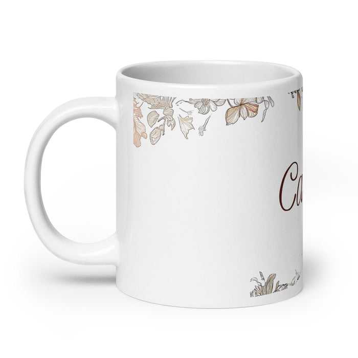 Carlos Exclusive Name Art Piece Home Office Work Coffee Mug Mexican Spanish Pride Gift Cup One-Of-A-Kind Calligraphy White Glossy Mug | C19 Mexicada