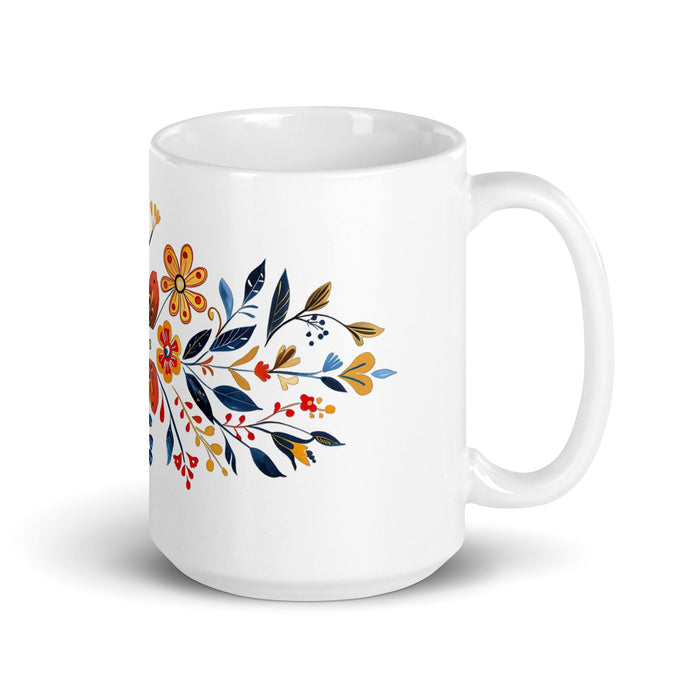 Carlos Exclusive Name Art Piece Home Office Work Coffee Mug Mexican Spanish Pride Gift Cup One-Of-A-Kind Calligraphy White Glossy Mug | C22 Mexicada 15 oz