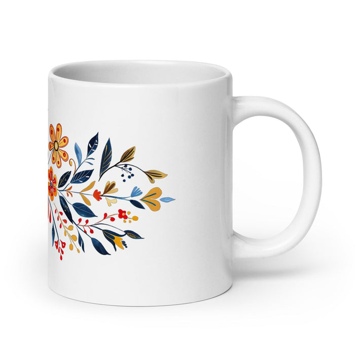 Carlos Exclusive Name Art Piece Home Office Work Coffee Mug Mexican Spanish Pride Gift Cup One-Of-A-Kind Calligraphy White Glossy Mug | C22 Mexicada 20 oz