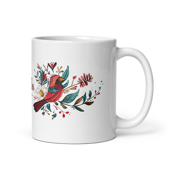 Carlos Exclusive Name Art Piece Home Office Work Coffee Mug Mexican Spanish Pride Gift Cup One-Of-A-Kind Calligraphy White Glossy Mug | C23 Mexicada 11 oz