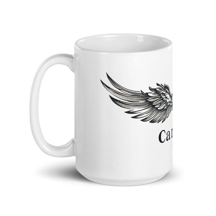 Carlos Exclusive Name Art Piece Home Office Work Coffee Mug Mexican Spanish Pride Gift Cup One-Of-A-Kind Calligraphy White Glossy Mug | C26 Mexicada