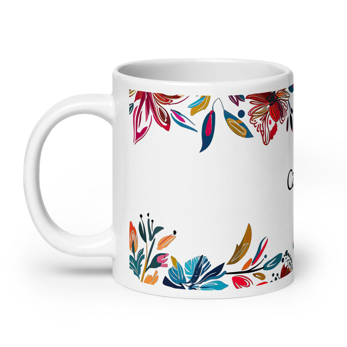 Carlos Exclusive Name Art Piece Home Office Work Coffee Mug Mexican Spanish Pride Gift Cup One-Of-A-Kind Calligraphy White Glossy Mug | C27 Mexicada