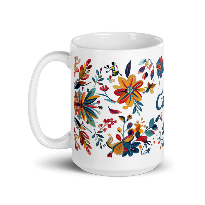 Carlos Exclusive Name Art Piece Home Office Work Coffee Mug Mexican Spanish Pride Gift Cup One-Of-A-Kind Calligraphy White Glossy Mug | C28 Mexicada