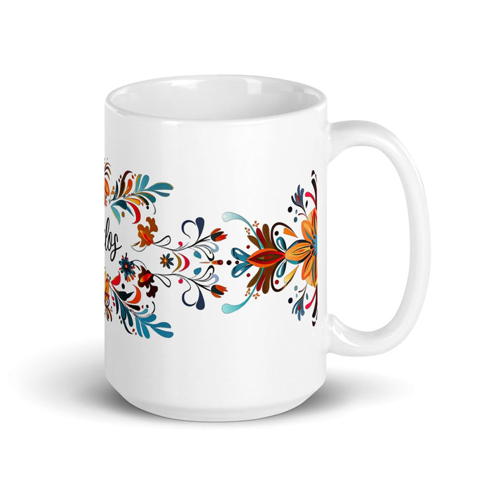 Carlos Exclusive Name Art Piece Home Office Work Coffee Mug Mexican Spanish Pride Gift Cup One-Of-A-Kind Calligraphy White Glossy Mug | C5 Mexicada 15 oz