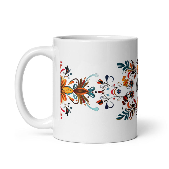 Carlos Exclusive Name Art Piece Home Office Work Coffee Mug Mexican Spanish Pride Gift Cup One-Of-A-Kind Calligraphy White Glossy Mug | C5 Mexicada