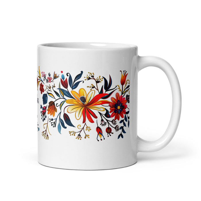 Carlos Exclusive Name Art Piece Home Office Work Coffee Mug Mexican Spanish Pride Gift Cup One-Of-A-Kind Calligraphy White Glossy Mug | C6 Mexicada 11 oz