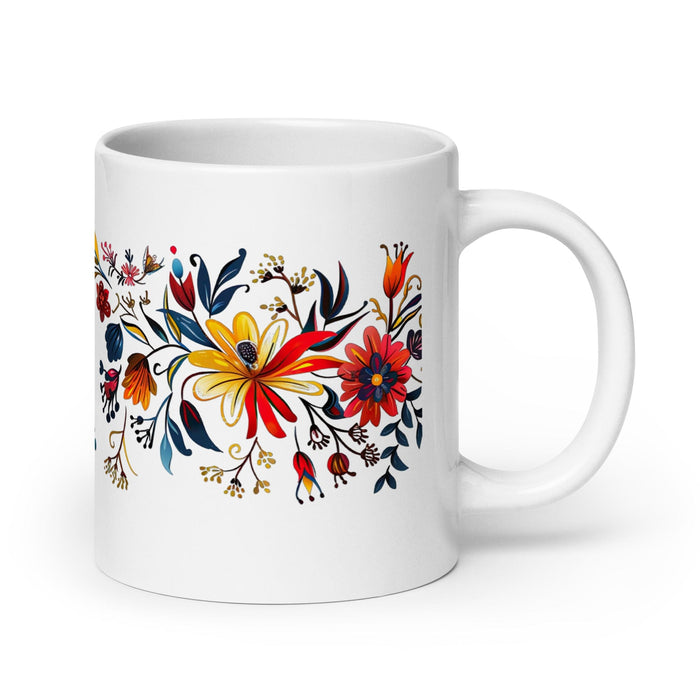 Carlos Exclusive Name Art Piece Home Office Work Coffee Mug Mexican Spanish Pride Gift Cup One-Of-A-Kind Calligraphy White Glossy Mug | C6 Mexicada 20 oz