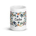 Carlos Exclusive Name Art Piece Home Office Work Coffee Mug Mexican Spanish Pride Gift Cup One-Of-A-Kind Calligraphy White Glossy Mug | C8 Mexicada