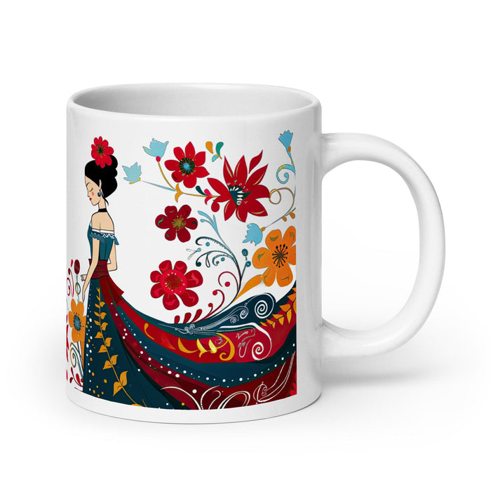 Carmen Exclusive Name Art Piece Home Office Work Coffee Mug Mexican Spanish Pride Gift Cup One-Of-A-Kind Calligraphy White Glossy Mug | C12 Mexicada 20 oz