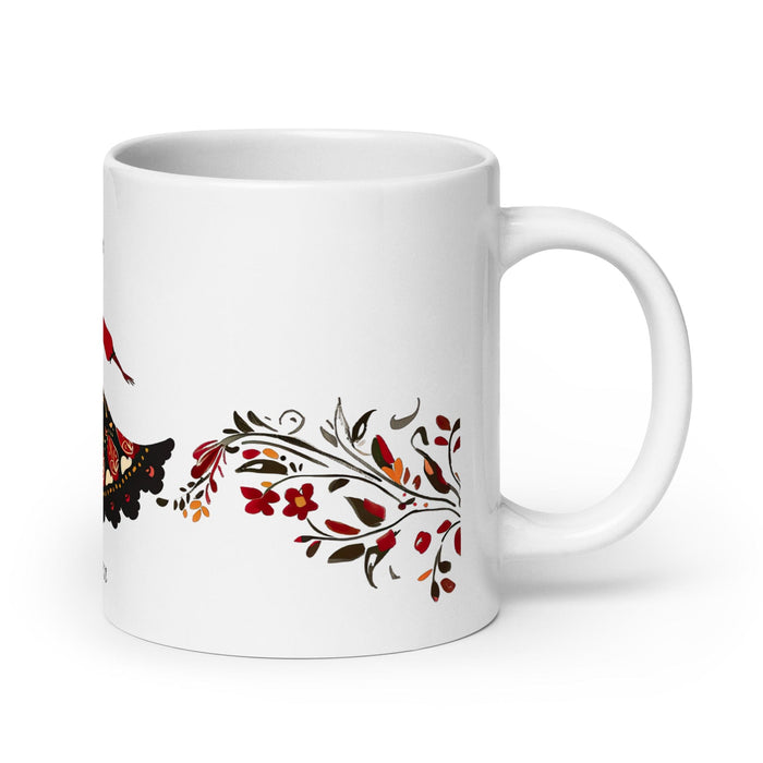 Carmen Exclusive Name Art Piece Home Office Work Coffee Mug Mexican Spanish Pride Gift Cup One-Of-A-Kind Calligraphy White Glossy Mug | C14 Mexicada 20 oz