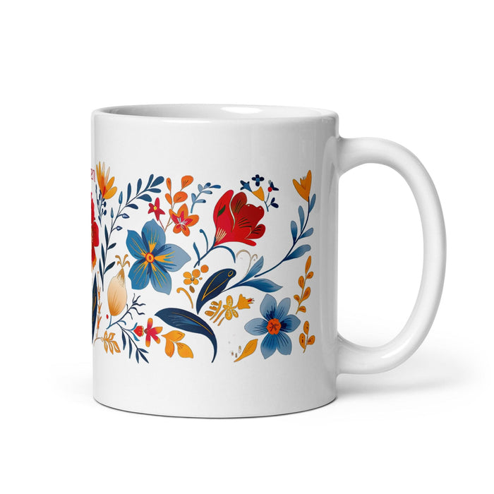 Carmen Exclusive Name Art Piece Home Office Work Coffee Mug Mexican Spanish Pride Gift Cup One-Of-A-Kind Calligraphy White Glossy Mug | C17 Mexicada 11 oz