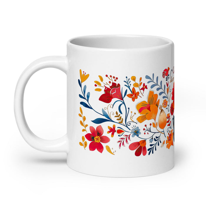 Carmen Exclusive Name Art Piece Home Office Work Coffee Mug Mexican Spanish Pride Gift Cup One-Of-A-Kind Calligraphy White Glossy Mug | C17 Mexicada