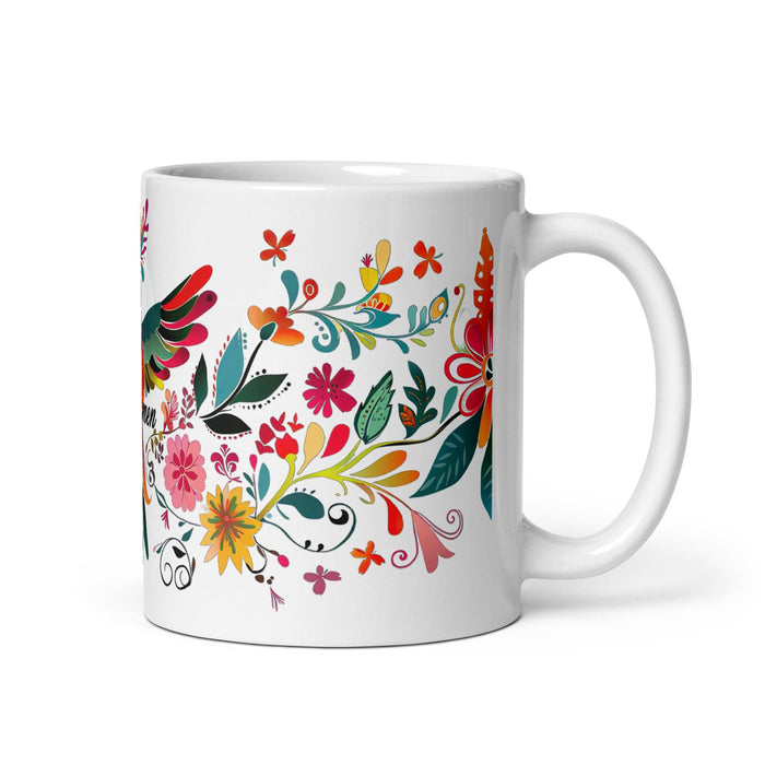 Carmen Exclusive Name Art Piece Home Office Work Coffee Mug Mexican Spanish Pride Gift Cup One-Of-A-Kind Calligraphy White Glossy Mug | C18 Mexicada 11 oz