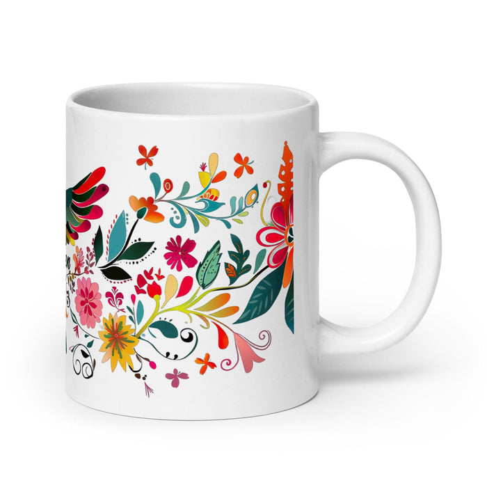 Carmen Exclusive Name Art Piece Home Office Work Coffee Mug Mexican Spanish Pride Gift Cup One-Of-A-Kind Calligraphy White Glossy Mug | C18 Mexicada 20 oz