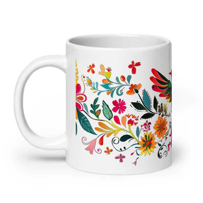 Carmen Exclusive Name Art Piece Home Office Work Coffee Mug Mexican Spanish Pride Gift Cup One-Of-A-Kind Calligraphy White Glossy Mug | C18 Mexicada