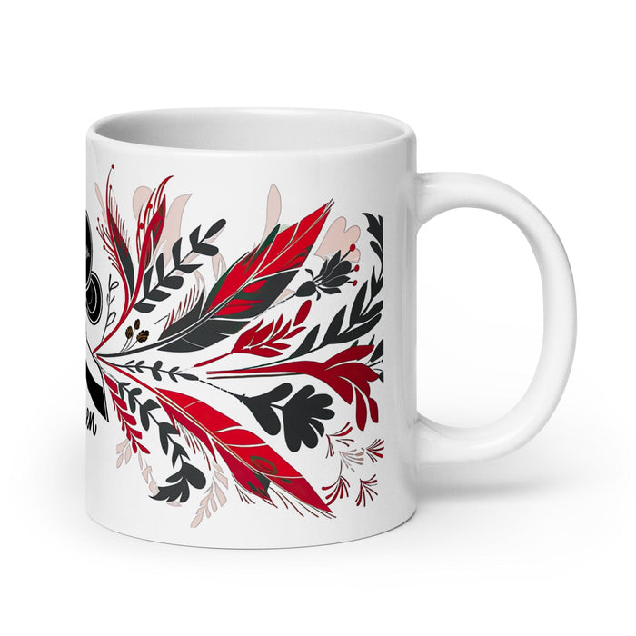 Carmen Exclusive Name Art Piece Home Office Work Coffee Mug Mexican Spanish Pride Gift Cup One-Of-A-Kind Calligraphy White Glossy Mug | C2 Mexicada 20 oz