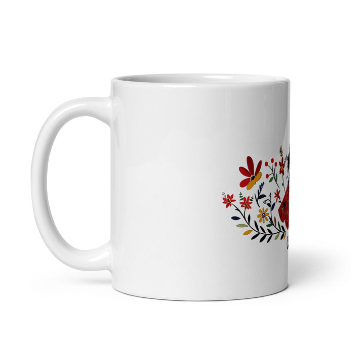 Carmen Exclusive Name Art Piece Home Office Work Coffee Mug Mexican Spanish Pride Gift Cup One-Of-A-Kind Calligraphy White Glossy Mug | C9 Mexicada