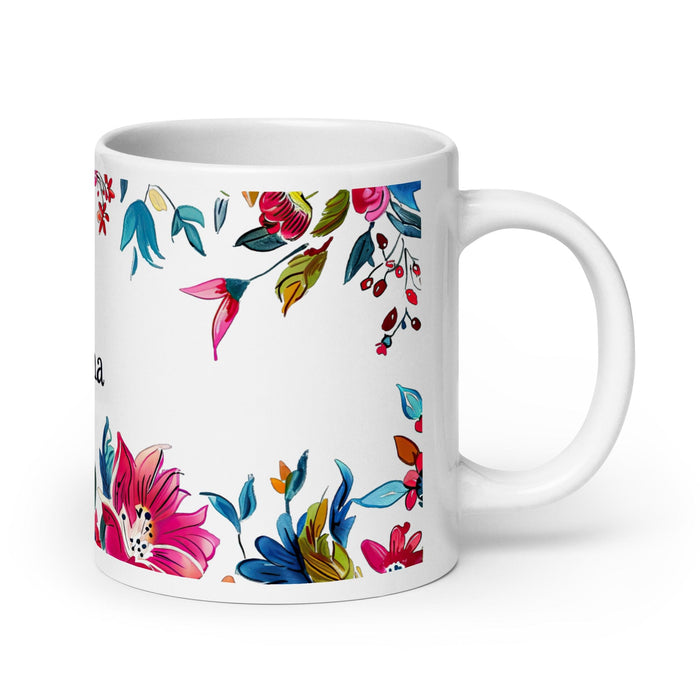 Carolina Exclusive Name Art Piece Home Office Work Coffee Mug Mexican Spanish Pride Gift Cup One-Of-A-Kind Calligraphy White Glossy Mug | C1 Mexicada 20 oz