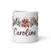 Caroline Exclusive Name Art Piece Home Office Work Coffee Mug Mexican Spanish Pride Gift Cup One-Of-A-Kind Calligraphy White Glossy Mug | C12 Mexicada