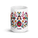 Caroline Exclusive Name Art Piece Home Office Work Coffee Mug Mexican Spanish Pride Gift Cup One-Of-A-Kind Calligraphy White Glossy Mug | C18 Mexicada