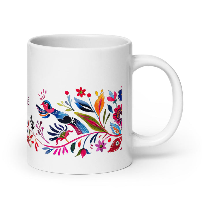 Caroline Exclusive Name Art Piece Home Office Work Coffee Mug Mexican Spanish Pride Gift Cup One-Of-A-Kind Calligraphy White Glossy Mug | C24 Mexicada 20 oz