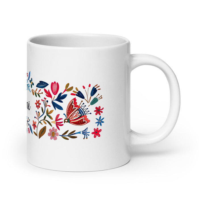 Caroline Exclusive Name Art Piece Home Office Work Coffee Mug Mexican Spanish Pride Gift Cup One-Of-A-Kind Calligraphy White Glossy Mug | C3 Mexicada 20 oz